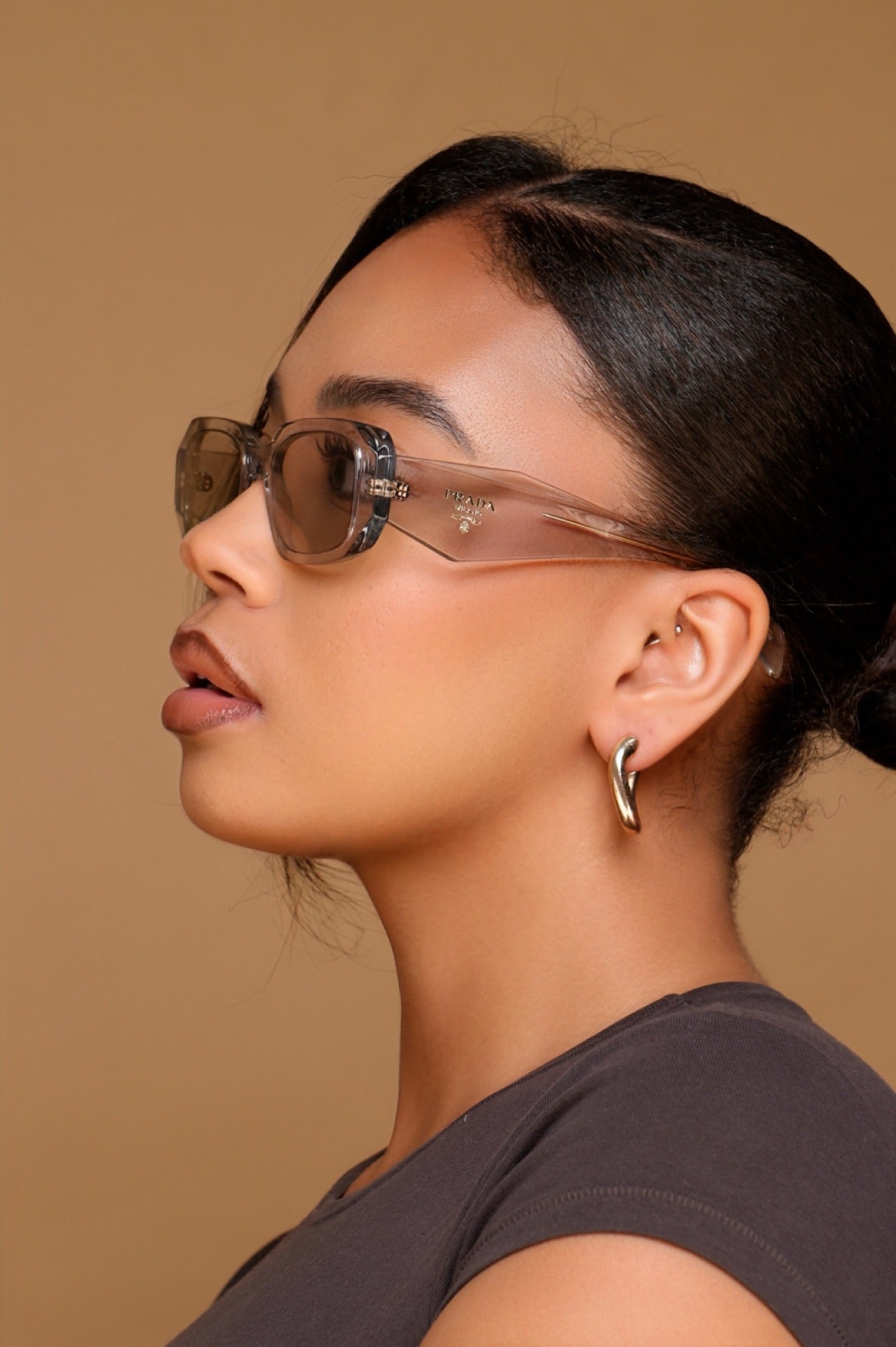 Lunettes de soleil Prada transparente