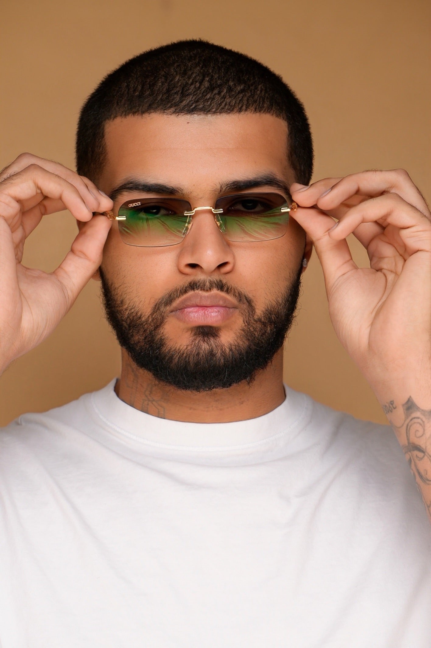 Lunettes de soleil Gucci Branches verte