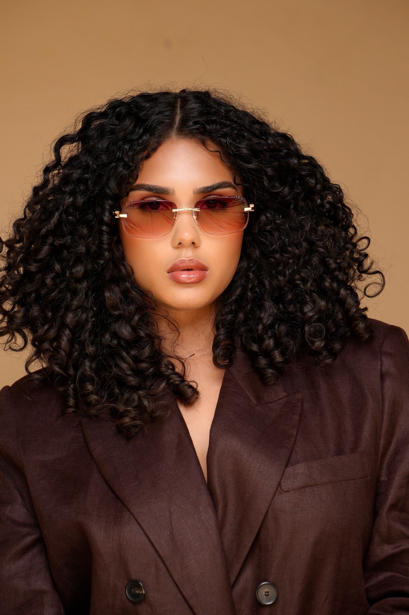 Lunettes de soleil Cartier Acétate Bordeaux