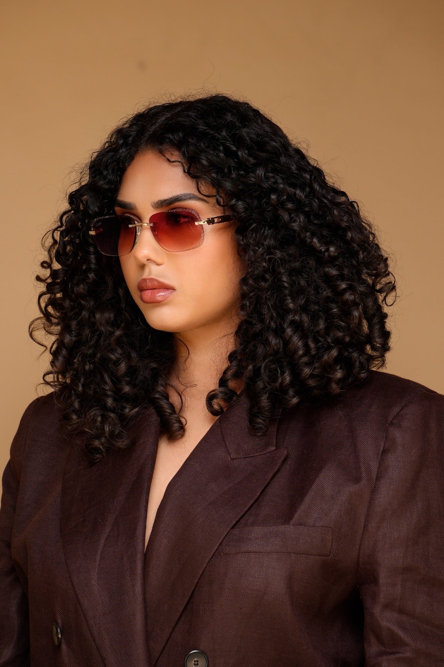 Lunettes de soleil Cartier Acétate Bordeaux