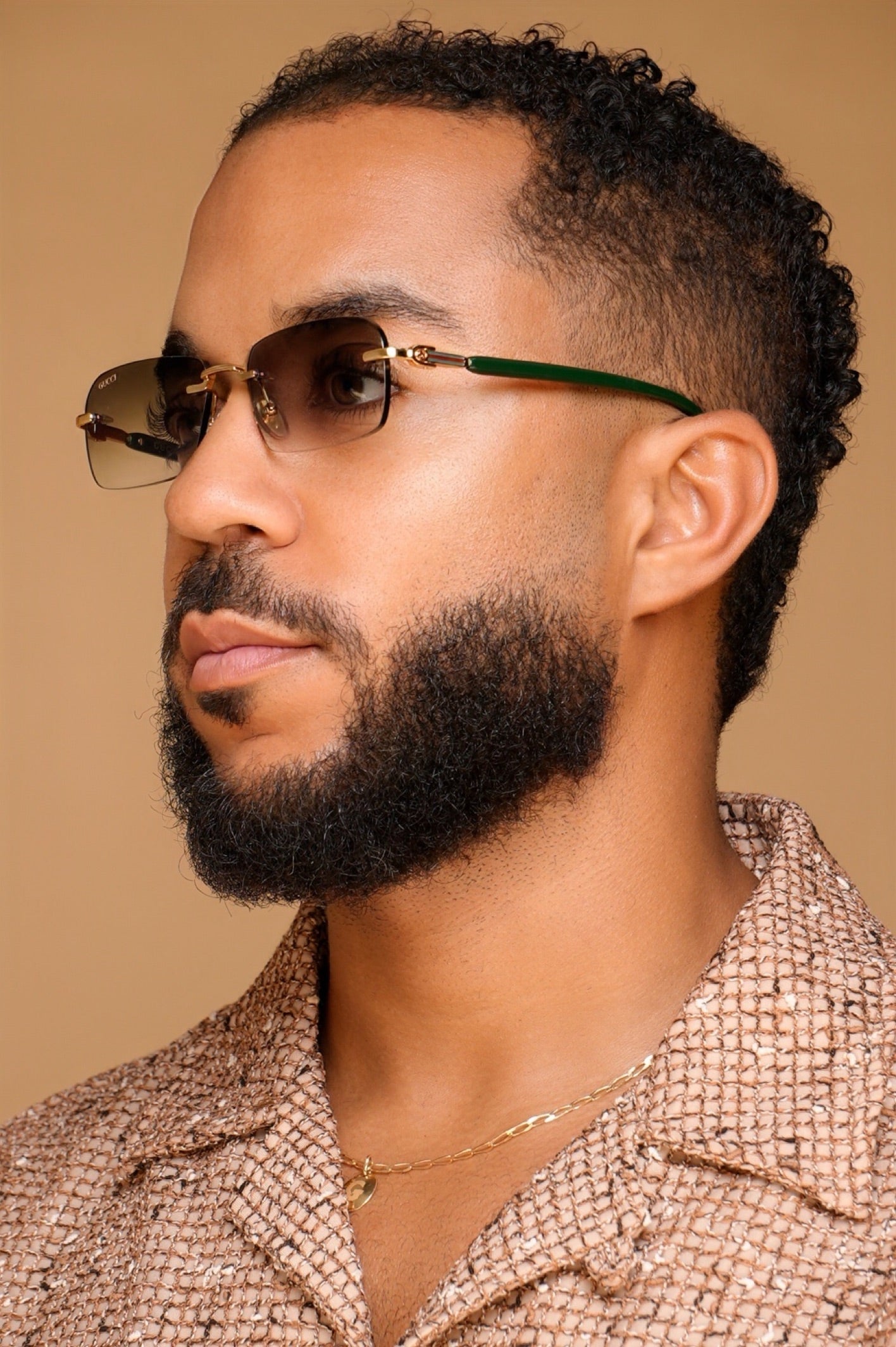 Lunettes de soleil Gucci Branches verte